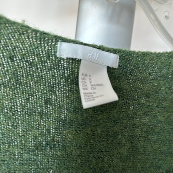 H&M Oversized Knit Sweater Sz S V Neck Rhinestoned Sequined Bugs Bees Relax fit - Picture 5 of 10